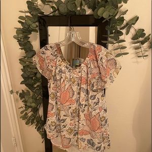 Ann Taylor Loft pretty floral print blouse